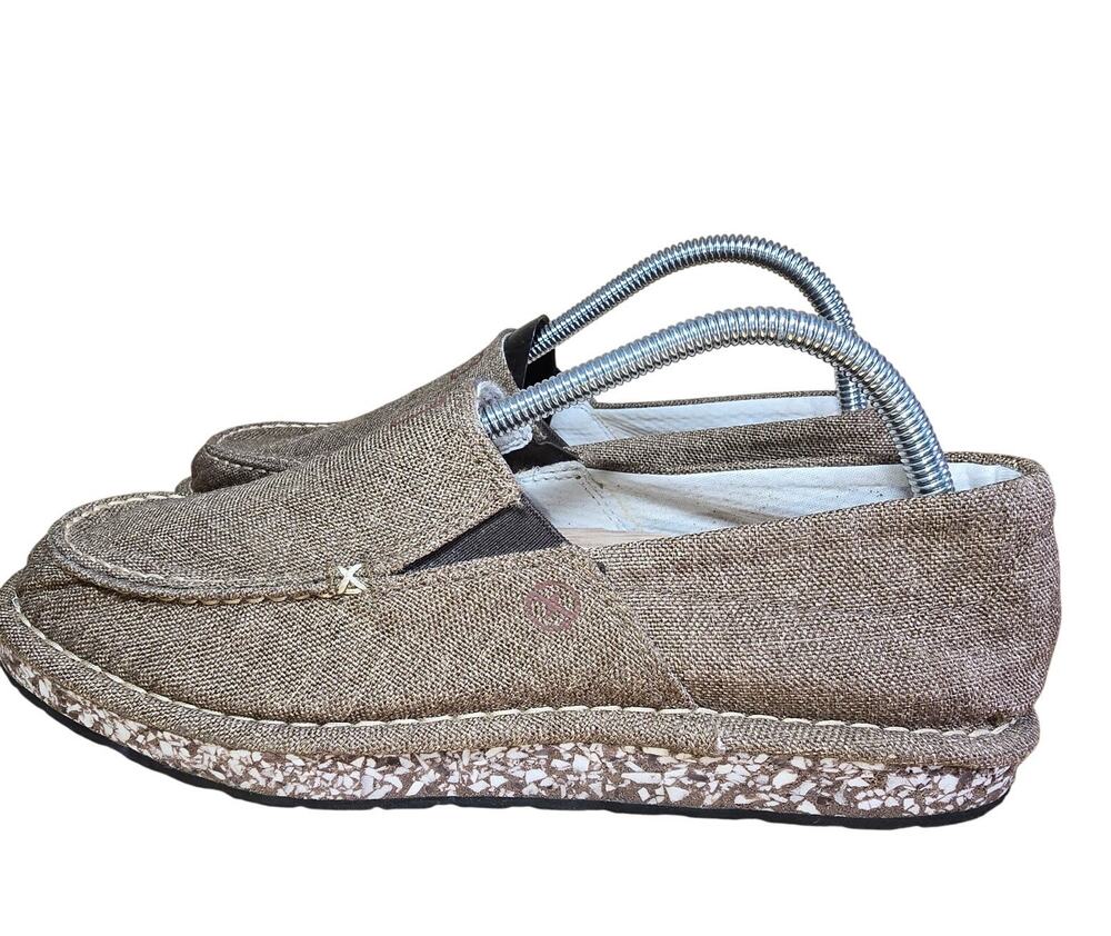 Mens Twisted X Circular Project Slip on Shoe Linen and Leather Upper Size 9.5